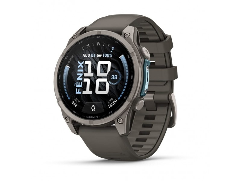 Garmin fēnix 9 51mm Titanium kávicszürke szilikon szíj