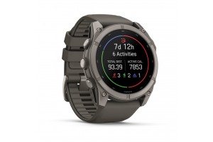 Garmin fēnix 9 51mm Titanium kávicszürke szilikon szíj