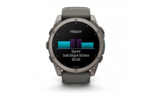 Garmin fēnix 9 51mm Titanium kávicszürke szilikon szíj
