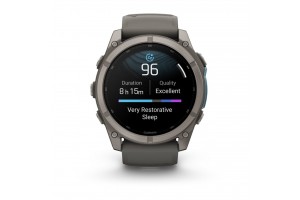 Garmin fēnix 9 51mm Titanium kávicszürke szilikon szíj