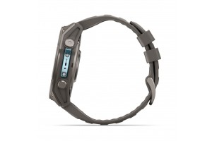 Garmin fēnix 9 51mm Titanium kávicszürke szilikon szíj