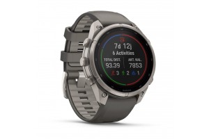 Garmin fēnix 9 Pro 47 mm Solar, titán tok, kavicsszürke szíj
