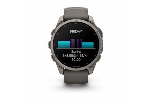 Garmin fenix 9 Pro inReach 43mm titán ködszürke szilikon szíj