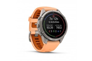 Garmin fēnix 9 Pro inReach 43mm titán szilikon szíjjal