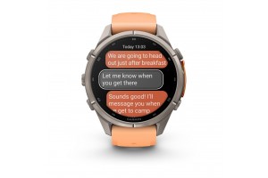Garmin fēnix 9 Pro inReach 43mm titán szilikon szíjjal