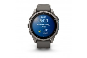 Garmin fēnix 9 Pro inReach 43mm titán szilikon szíjjal