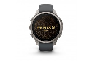 Garmin fēnix 9 Pro inReach 47mm titán, szürke szilikon szíj