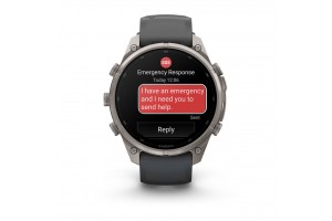 Garmin fēnix 9 Pro inReach 47mm titán, szürke szilikon szíj
