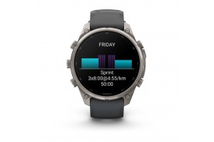 Garmin fēnix 9 Pro inReach 47mm titán, szürke szilikon szíj