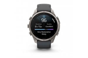 Garmin fēnix 9 Pro inReach 47mm titán, szürke szilikon szíj