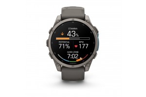 Garmin fenix 9 Pro inReach 47mm titán, bőr és szilikon szíj