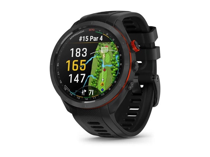 Garmin Approach S70 47mm kerámia fekete szilikon szíj