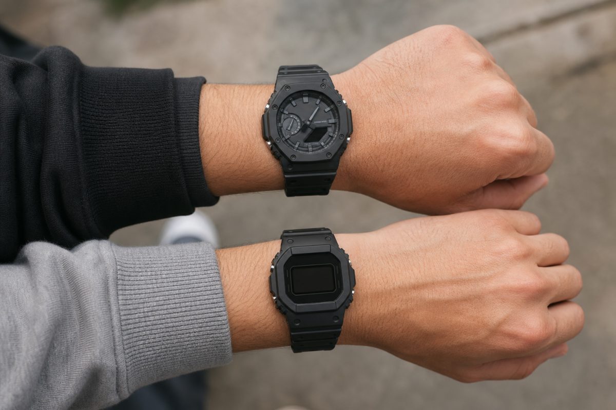 Vékony és erősebb csuklón viselt G-Shock jellegű órák