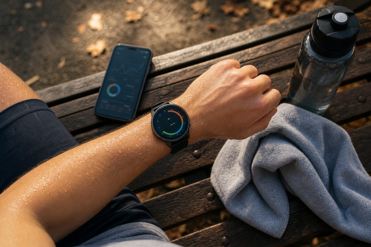 Edzésadatok elemzése Garmin Connect jellegű appban futás után