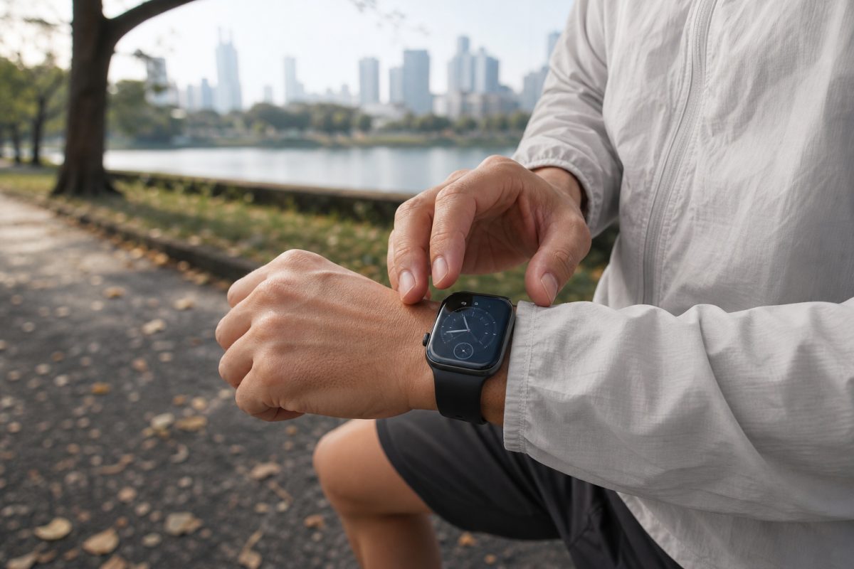 Vivoactive stílusú okosóra futás előtti beállítással
