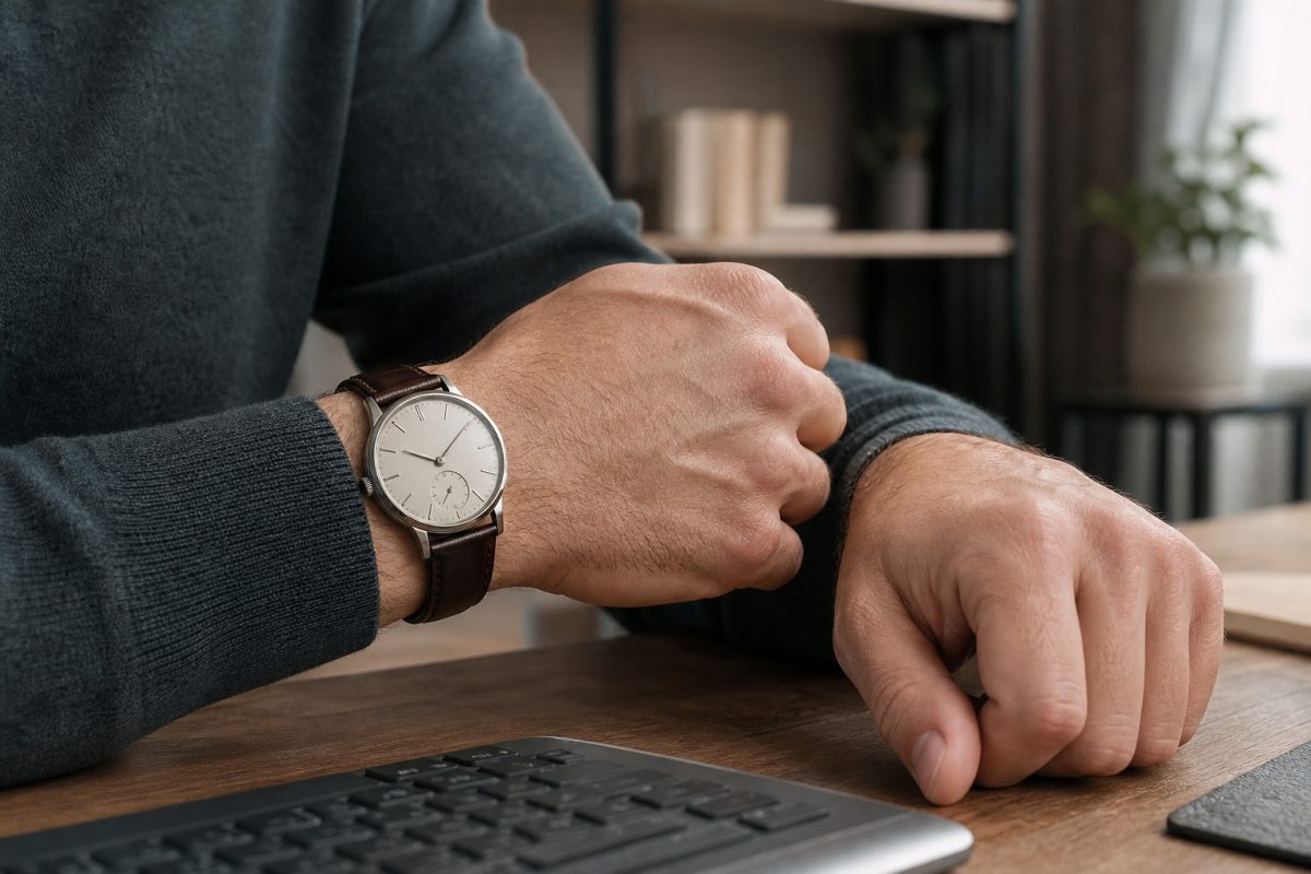 Bal és jobb csukló összehasonlítása karóra viseléséhez