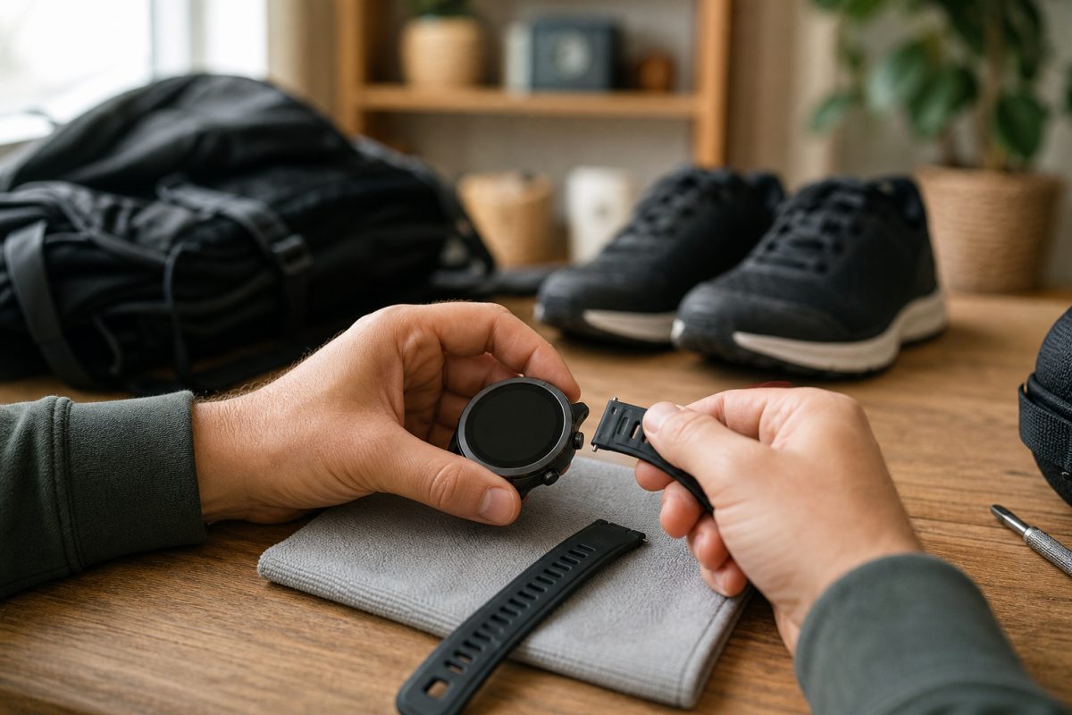 QuickFit óraszíj biztonságos cseréje sportóra mellett
